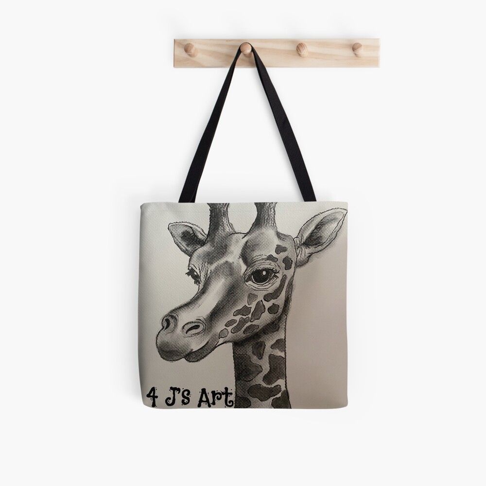 Giraffe Tote Bag With Original Quilt Art by Mary Pascoe 