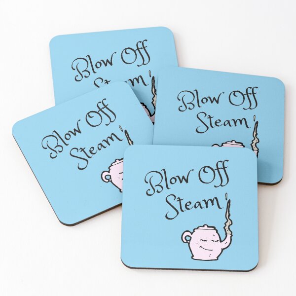 Item preview, Blow Off Steam design on baby blue background designed and sold by Amalzaki.