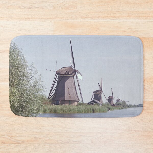 Windmills of Kinderdijk Bath Mat
