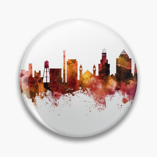 Item preview, Durham North Carolina Skyline designed and sold by ArtPrints.