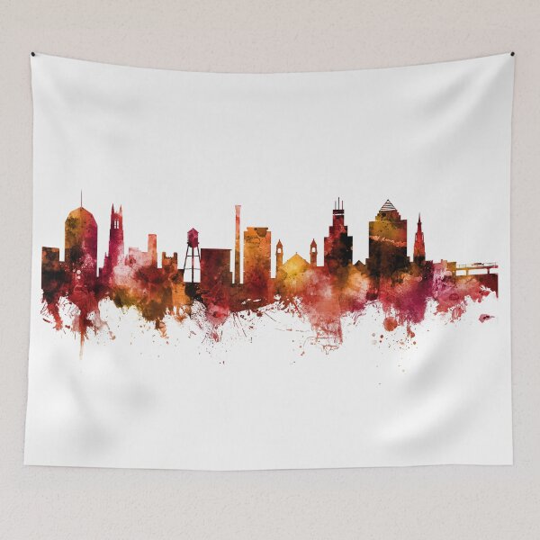 Item preview, Durham North Carolina Skyline designed and sold by ArtPrints.