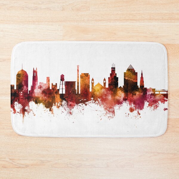 Item preview, Durham North Carolina Skyline designed and sold by ArtPrints.