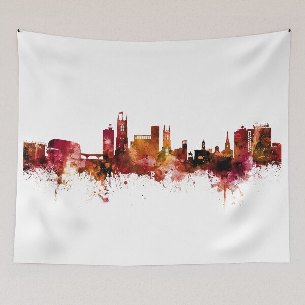 Artikelvorschau, Derby England Skyline entworfen und verkauft von ArtPrints.