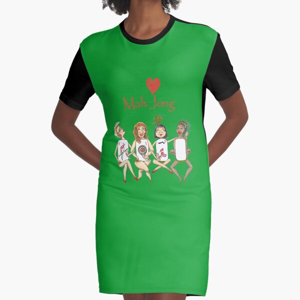 Mah Jong Cheeky ladies No 2 Graphic T-Shirt Dress