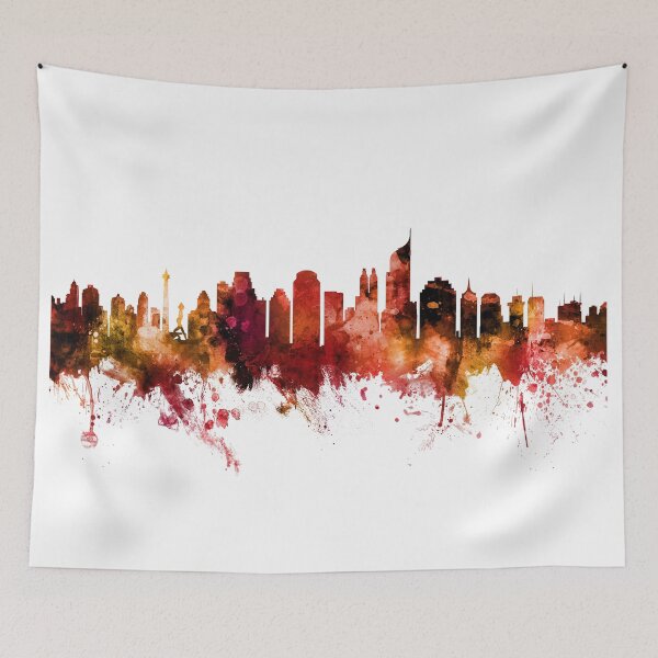 Item preview, Jakarta Skyline Indonesia designed and sold by ArtPrints.
