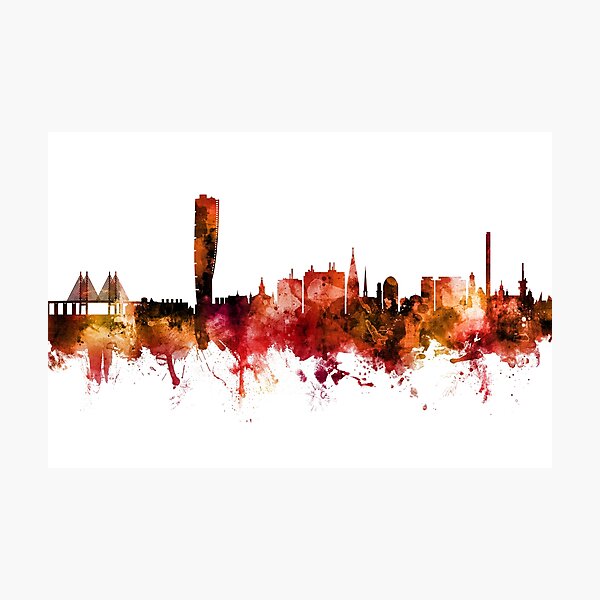 Item preview, Malmo Sweden Skyline designed and sold by ArtPrints.