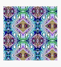 Neon Pinstripes 1 B Photographic Print