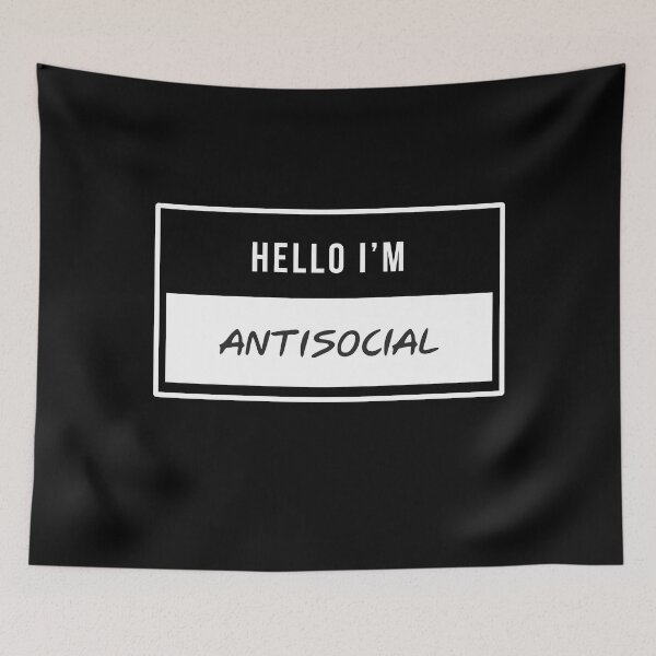 Item preview, HELLO I'M ANTISOCIAL - (ALL BLACK) designed and sold by SarahConH.