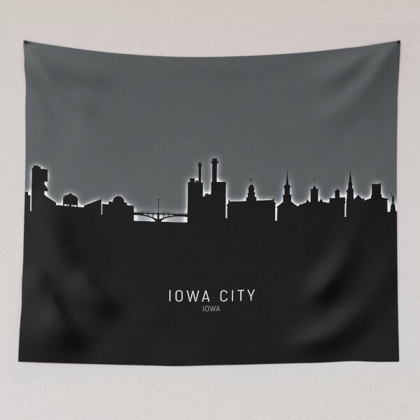 Artikelvorschau, Iowa City Iowa Skyline entworfen und verkauft von ArtPrints.