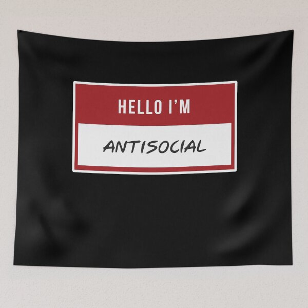 Item preview, HELLO I'M ANTISOCIAL - RED AND BLACK designed and sold by SarahConH.