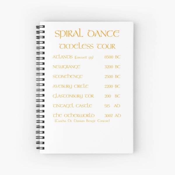 SDWorldTour_orange Spiral Notebook