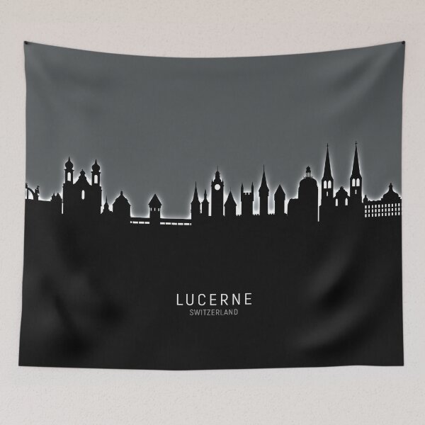 Item preview, Lucerne Switzerland Luzern Skyline designed and sold by ArtPrints.