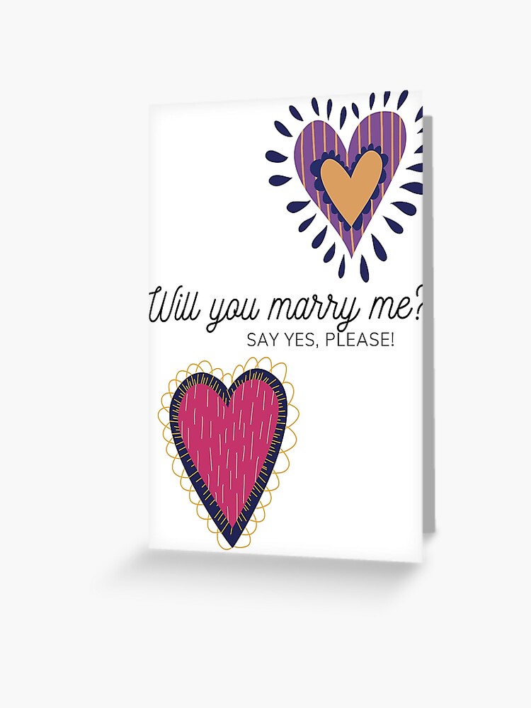 Will You Marry Me Greeting Card By Moderndesign101 Redbubble
