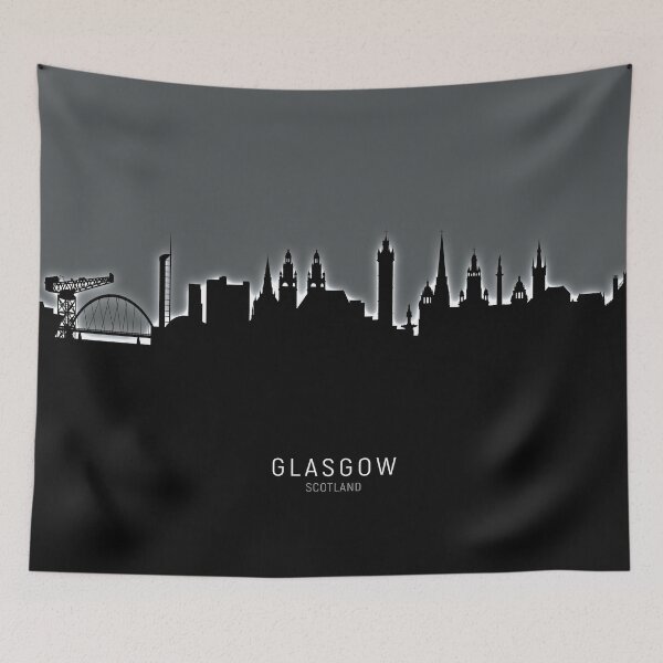 Item preview, Glasgow Scotland Skyline designed and sold by ArtPrints.