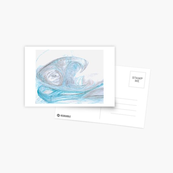 Crossing over, prophetic art in pastel, seascape Postcard