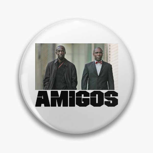 Item preview, ODNK - Omar Little & Brother Mouzone (The Wire) / Amigos Series #009 / Black T-Shirt designed and sold by OldGuyClothing.
