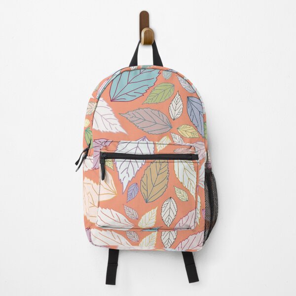 Item preview, Colorful garden leaves collection on orange designed and sold by EarthyPlanty.
