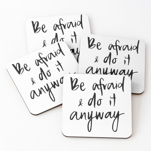Item preview, Be afraid and do it anyway quote designed and sold by Paula Barriga.
