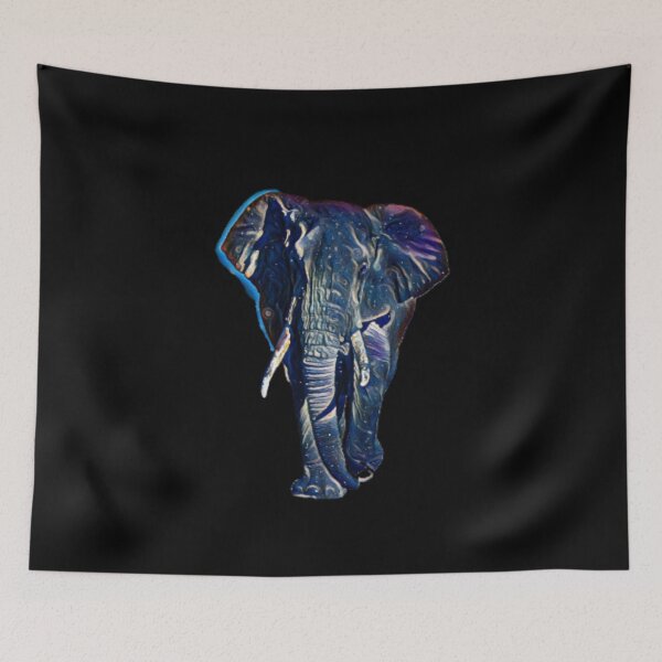 Item preview, Blue starry space Elephant digital art Ganesh Chaturthi designed and sold by conceptDVS.