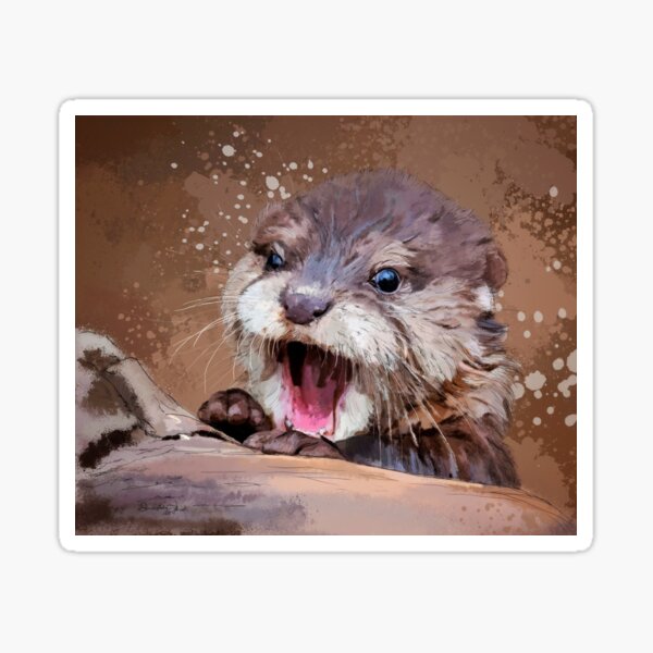 little otter Sticker