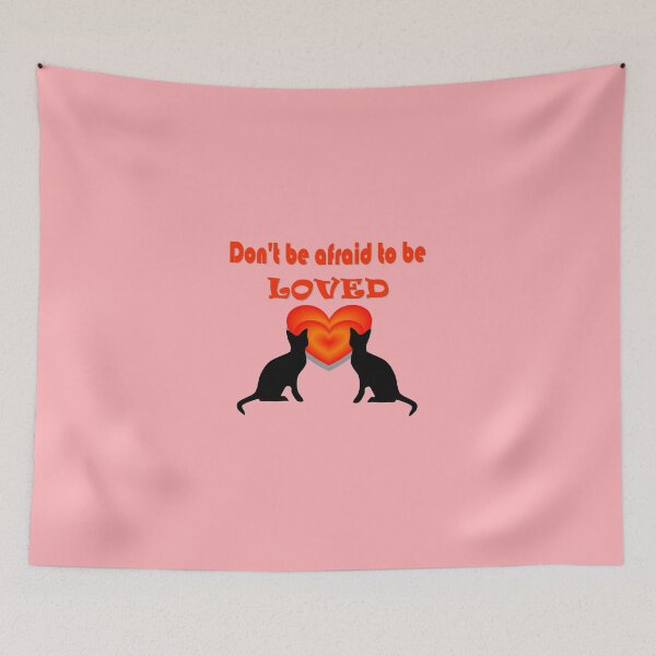 Item preview, Don't be afraid to be LOVED. A pair of cats designed and sold by helenkaiy.
