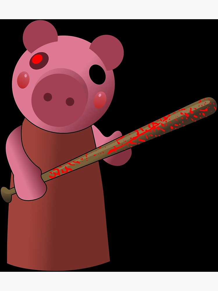 Piggy Games Bloody Stick Greeting Card By Alberttorres Redbubble - custom piggy plush roblox