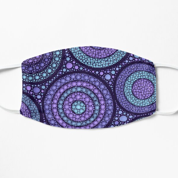 Dot Art Circles Purples Flat Mask