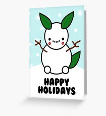 Snowman Pikachu Pokemon Card Greeting Card