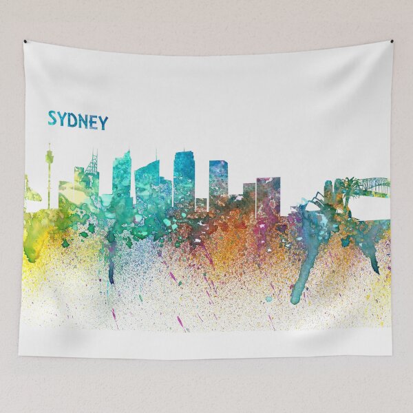 Item preview, Sydney Australia Skyline Impressionistic Splash designed and sold by artshop77.