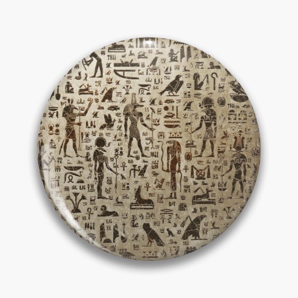 Item preview, Ancient Egyptian Gods and hieroglyphs - Vintage and gold designed and sold by k9printart.