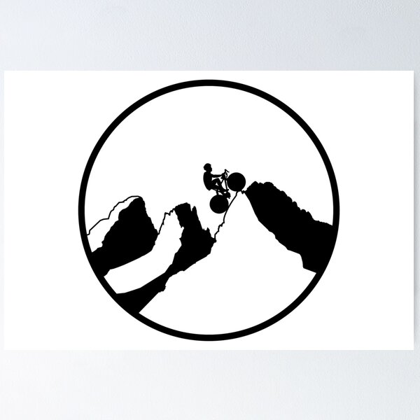 Item preview, Road Cyclist Climbing Tre Cime Black designed and sold by RabeDesigns.