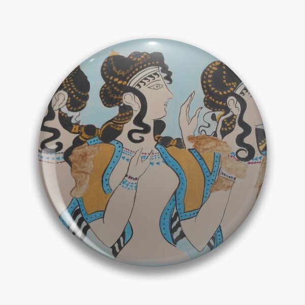 Item preview, Minoan Ladies, Acrylic Painting inspired by ancient fresco, photo here designed and sold by GKstudio.