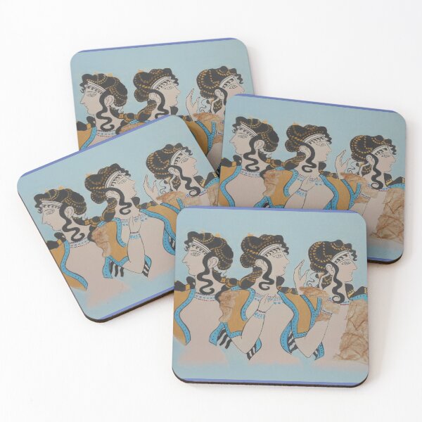 Item preview, Minoan Ladies, Acrylic Painting inspired by ancient fresco, photo here designed and sold by GKstudio.