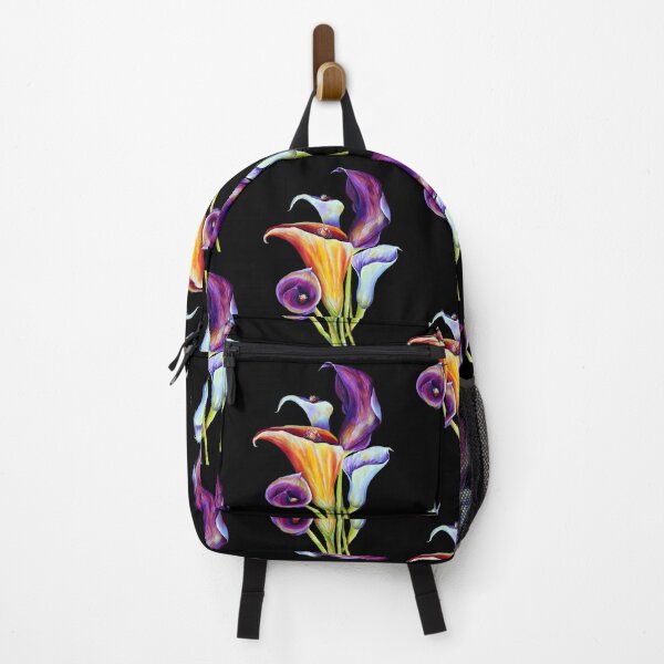Item preview, Flame Calla Lillies Blooming Bouquet in Watercolor designed and sold by Nisuris.