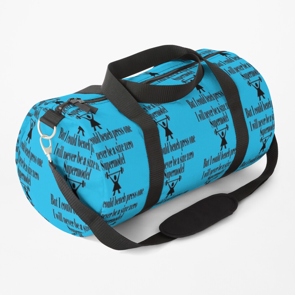 Bench Press a supermodel Duffle Bag