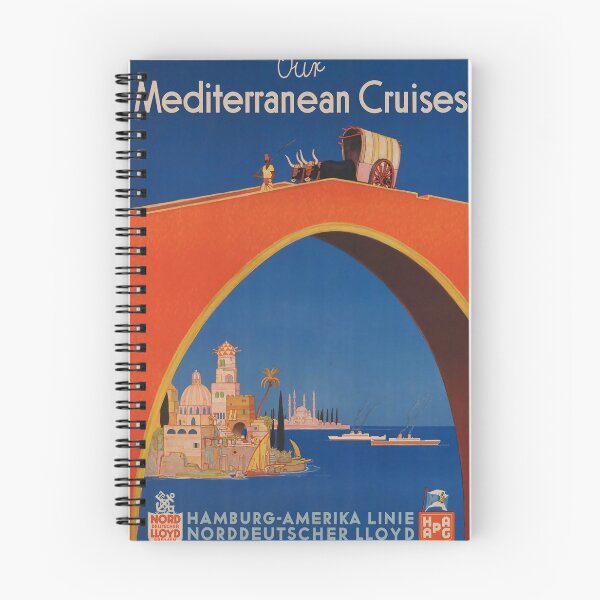 Item preview, Our Mediterranean Cruises vintage travel poster designed and sold by stickart-marek.