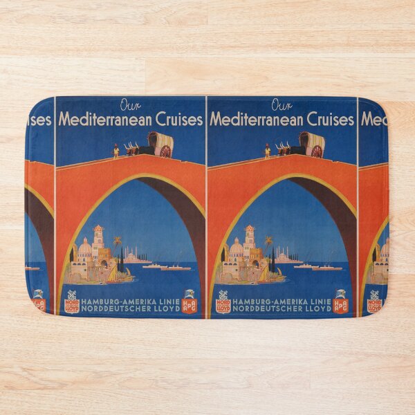 Item preview, Our Mediterranean Cruises vintage travel poster designed and sold by stickart-marek.