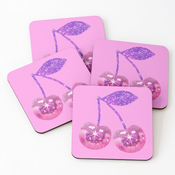 disco cherries Coasters (Set of 4)