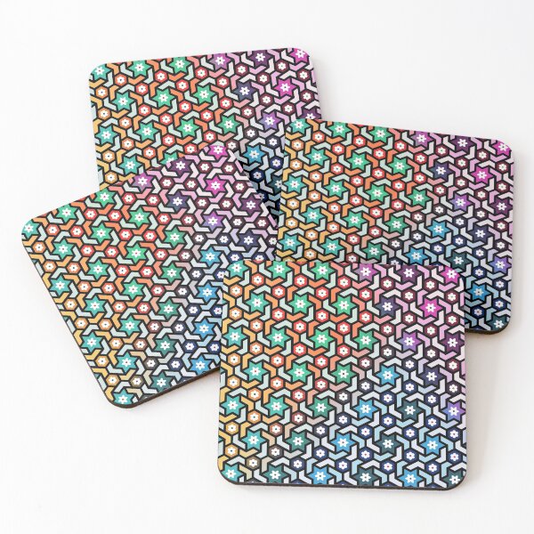 Item preview, colorful geometric pattern - abstract rainbow colored   designed and sold by ohaniki.