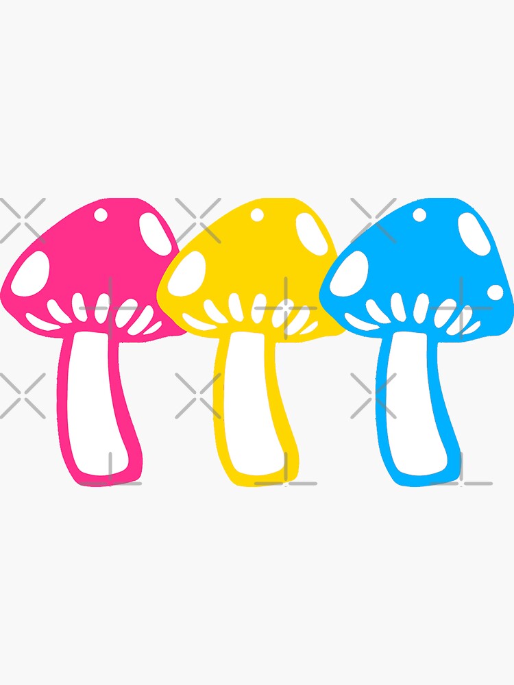 Thumbnail 3 of 3, Sticker, ~ mushrooms designed and sold by discostickers.