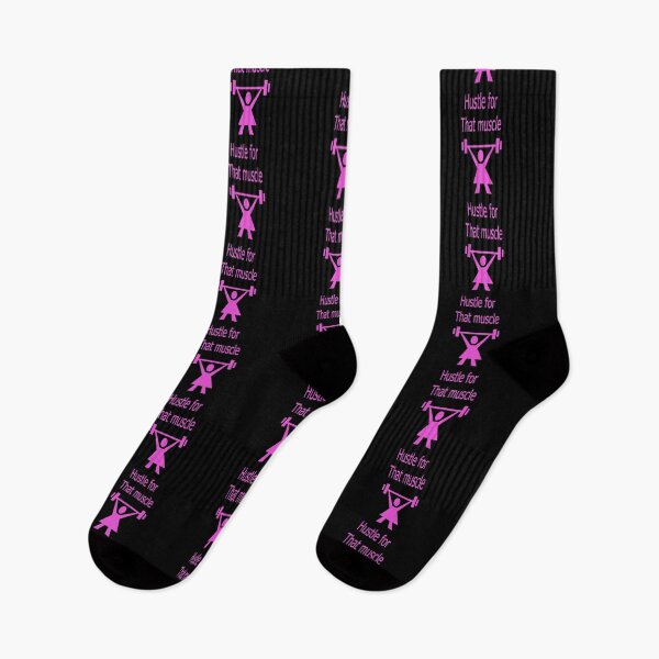 Item preview, Hustle for that muscle in black and pink designed and sold by martisanne.