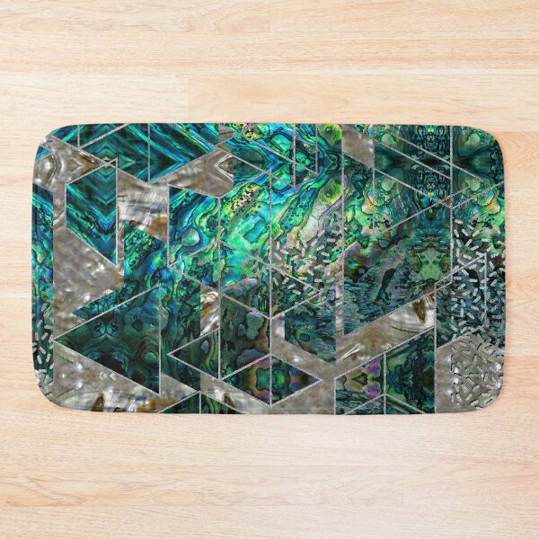 Item preview, Abstract Geometric Abalone and Mother of pearl  designed and sold by Nartissima.
