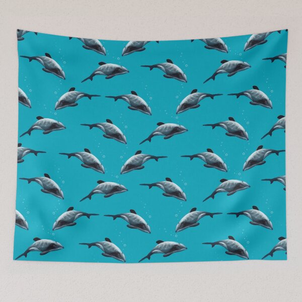 Item preview, Patrón de delfines de Maui Hector designed and sold by Pebblestone.