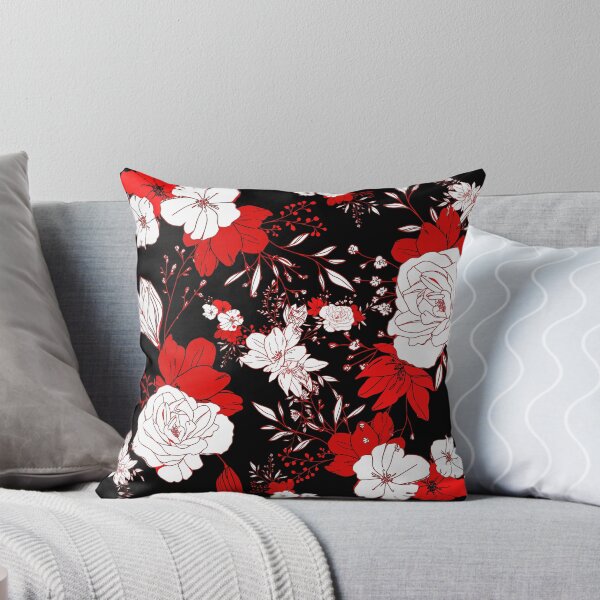 Item preview, Red Botanical Dark Pattern designed and sold by noveltiko.