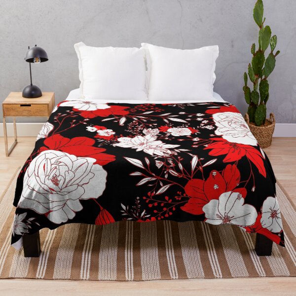 Item preview, Red Botanical Dark Pattern designed and sold by noveltiko.