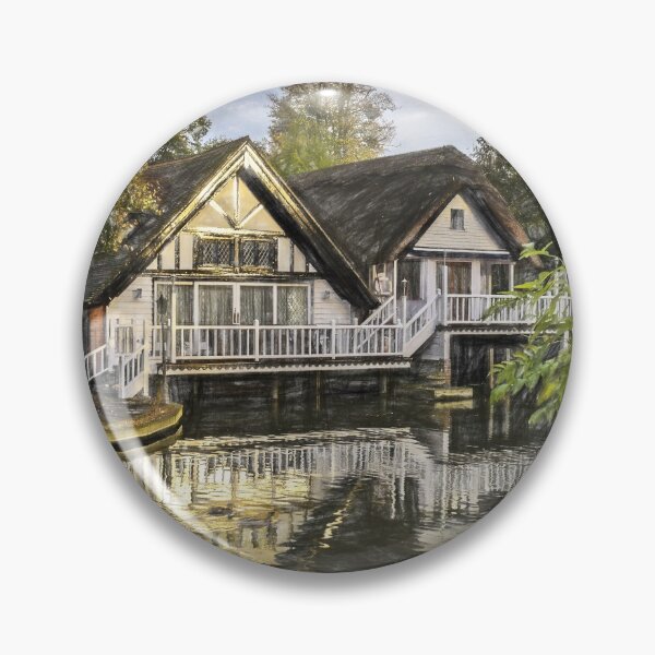 Item preview, Picturesque Thames Boathouses At Goring designed and sold by IanWL.