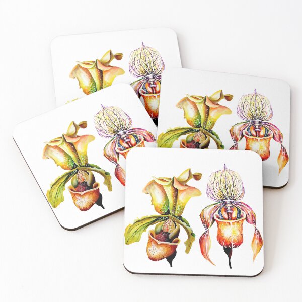 Item preview, Tropical Exotic Arum Orchids in Watercolor Vivid Illustration designed and sold by Nisuris.