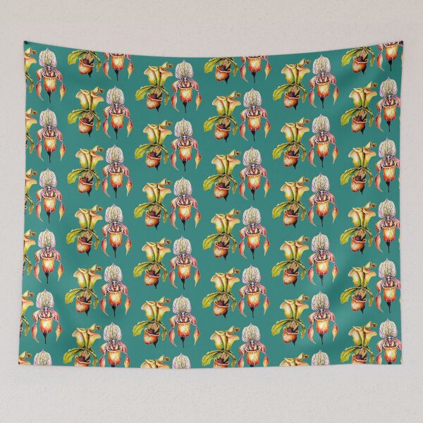 Item preview, Tropical Exotic Arum Orchids in Watercolor Vivid Illustration designed and sold by Nisuris.