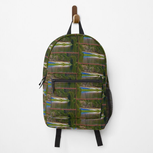 Item preview, Canoes in a row on a river bank with a reflection in the water (独木舟连续过在河岸边与水中倒影) by Bao-Er designed and sold by Chinaspaces.