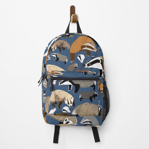 Item preview, Eurasian badgers pattern Blue designed and sold by belettelepink.